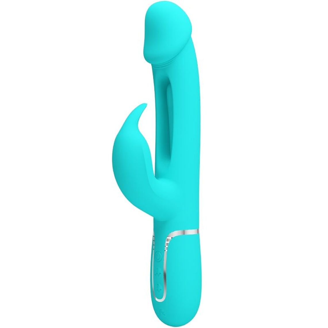 PRETTY LOVE - VIBRADOR COELHO DEJON 3 EM 1 MULTIFUNO AQUA VERDE 1