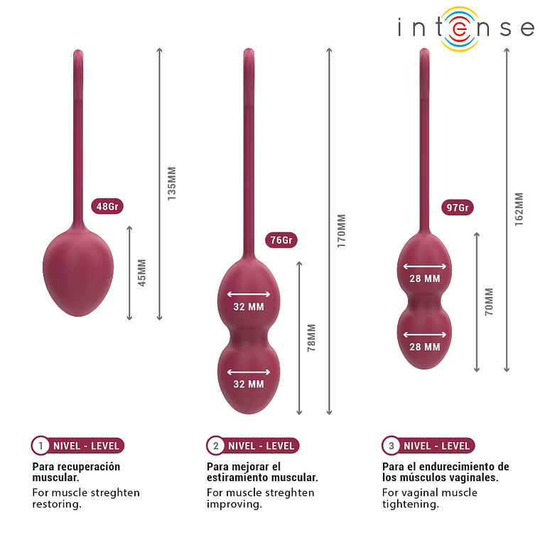 INTENSE - KIT CHARLI KEGEL BALL BURGUNDY 1