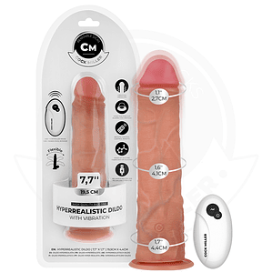 COCK MILLER - DILDO REALISTA COM VENTOSA E CONTROLE REMOTO VIBRAÇÃO 19,5 CM