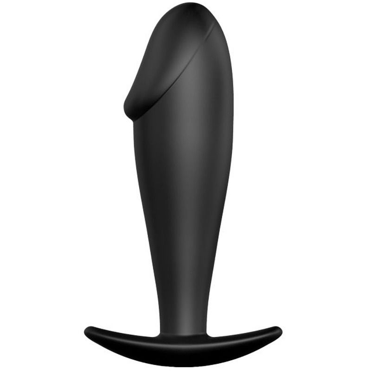 PRETTY LOVE - PLUG ANAL FORMA DE PÊNIS DE SILICONE PRETO 1