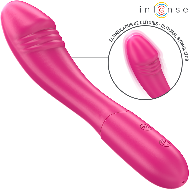 INTENSE - BELINDA VIBRADOR 19 CM FLEXÍVEL 10 VIBRAÇÕES ROSA 1