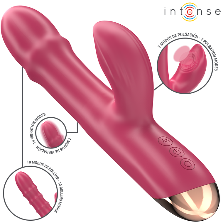 INTENSE - CHLOE VIBRADOR MULTIFUNCIONAL 3 EM 1 VERMELHO 1