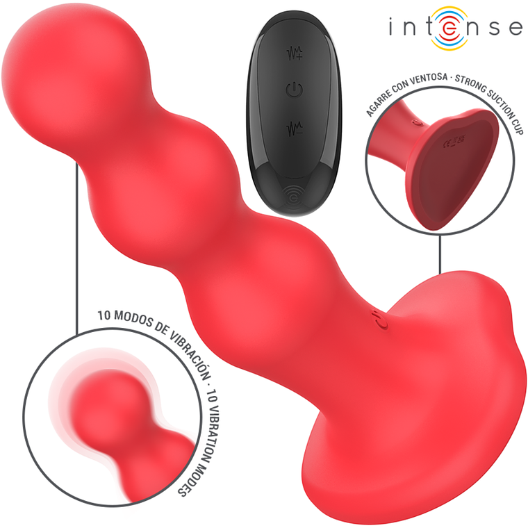 INTENSE - CODY VIBRADOR COM VENTOSA VERMELHO CONTROLE REMOTO 1