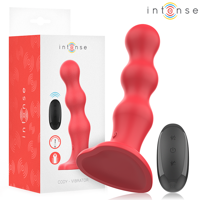 INTENSE - CODY VIBRADOR COM VENTOSA VERMELHO CONTROLE REMOTO 1