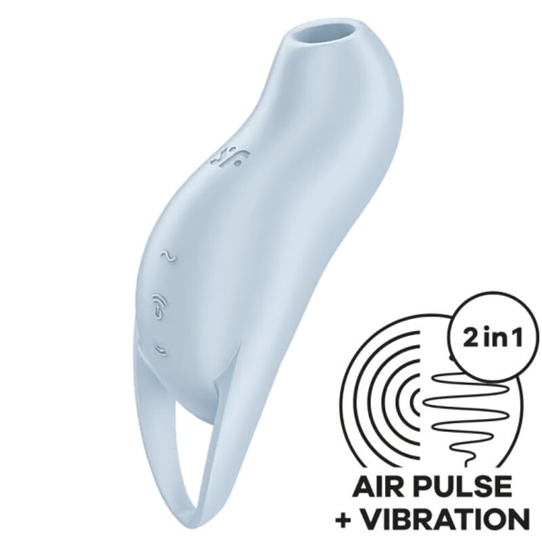 SATISFYER - POCKET PRO 1 ESTIMULADOR DE CLITÓRIS AZUL CLARO 1