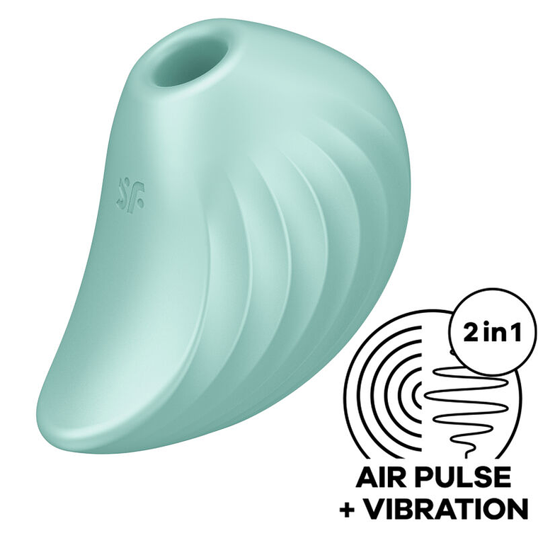 SATISFYER - ESTIMULADOR E VIBRADOR DE PULSO DE AR PEARL DIVER VERDE 1