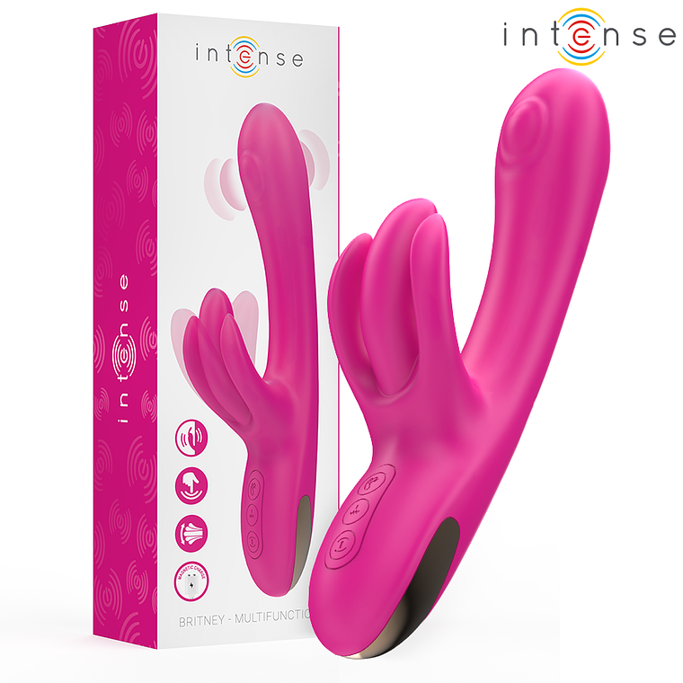 INTENSE - BRITNEY MULTIFUNCIONAL RABBIT VIBRADOR 23 CM ROSA 1