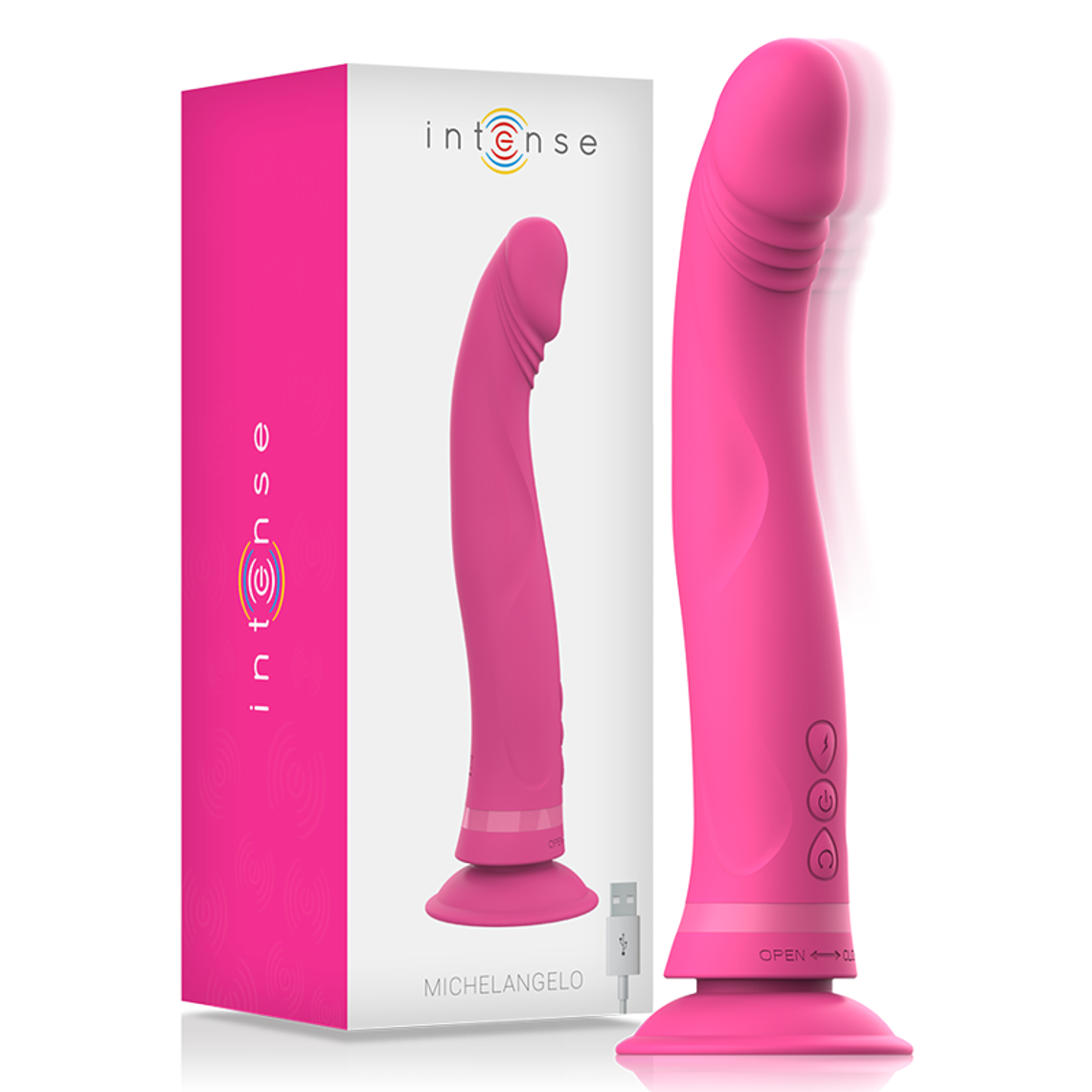 INTENSE - MICHELANGELO ROSA VIBRADOR DE SILICONE DILDO 1