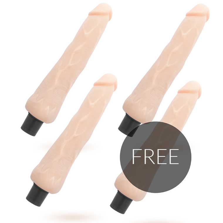 LOVECLONE - VIBRADOR AUTO LUBRIFICANTE RAGNAR 24.5 CM -O- 3.5 CM 3 +1 GRTIS 1