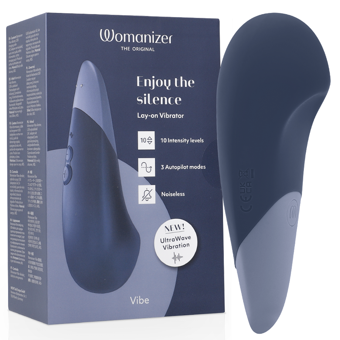 WOMANIZER - VIBE VIBRADOR SILENCIOSO DE USO À DIRETA AZUL ESCURO 1