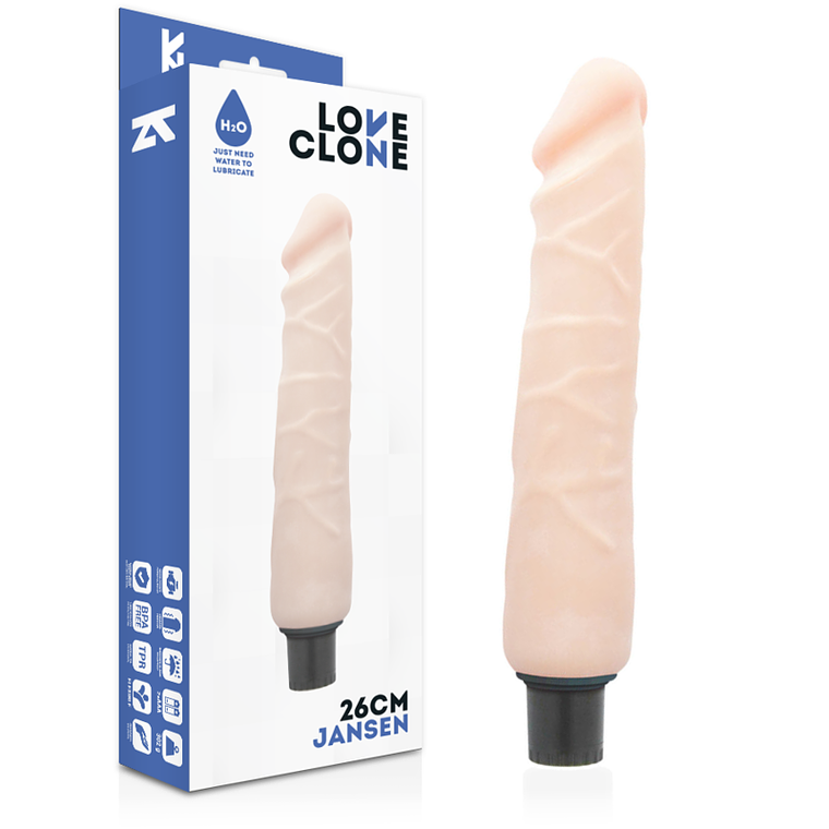 LOVECLONE - VIBRADOR AUTO LUBRIFICANTE JANSEN 26 CM -O- 4.2 CM 1