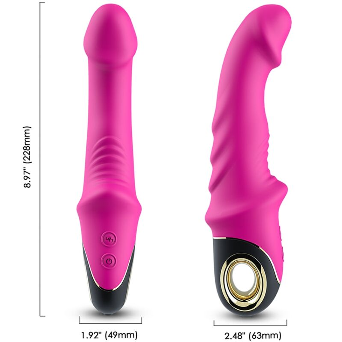 ARMONY - JOYBLADE DILDO VIBRADOR ROTADOR FÚCSIA 1