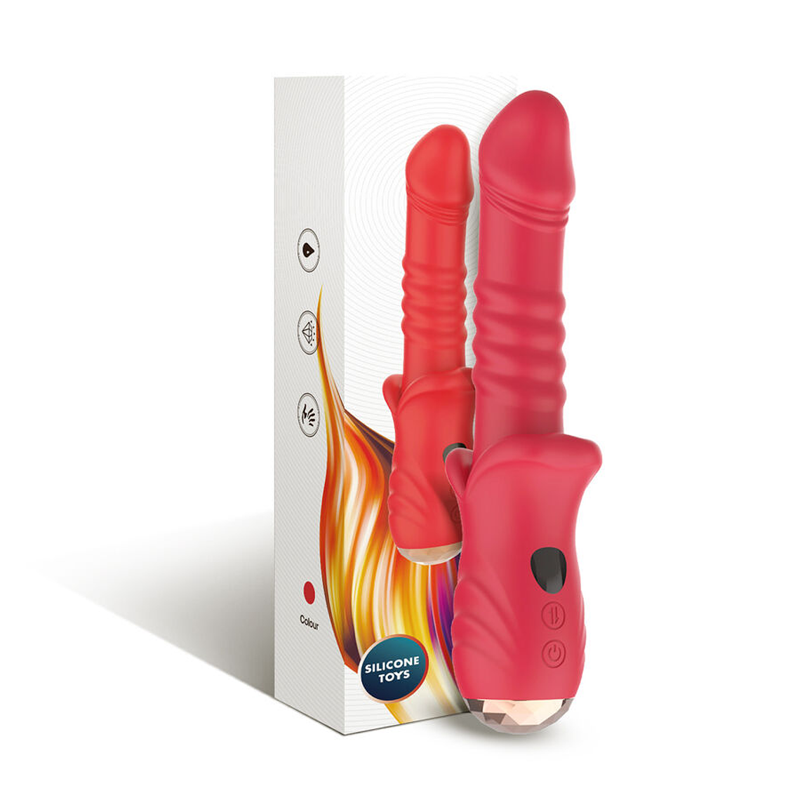 ARMONY - POINT A ESTIMULANTE VIBRADOR DILDO VERMELHO 1
