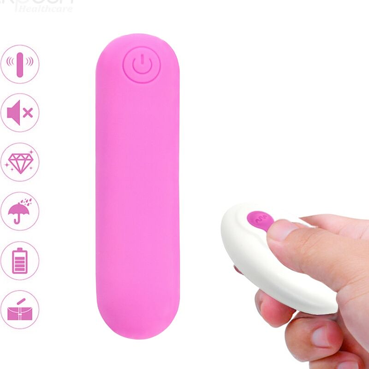ARMONY - SPLASH JOLINE VIBRADOR BALA SILICONE CONTROLE REMOTO 10 VIBRAÇÕES 65 X 15 CM ROSA 1