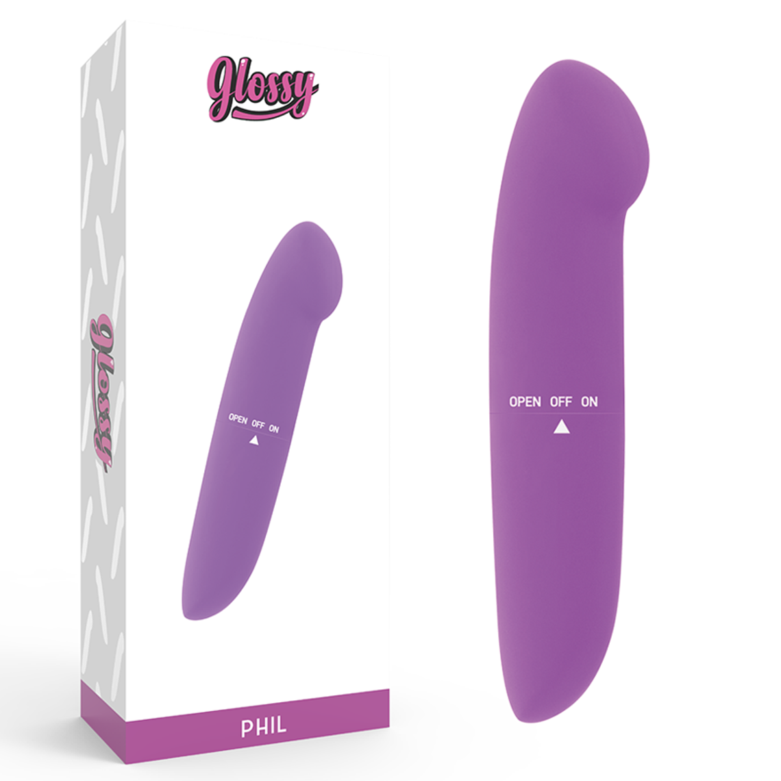 GLOSSY - VIBRADOR PHIL ROXO 1