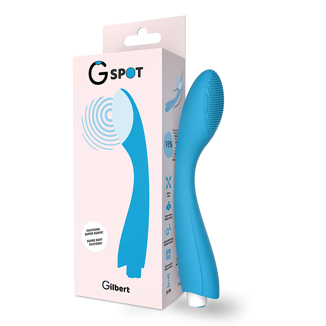 G-SPOT - VIBRADOR GYLBERT AZUL TURQUESA 1