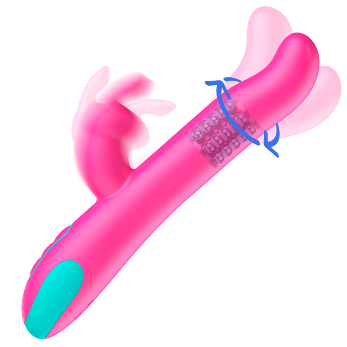 HAPPY LOKY - PLUTO COELHO VIBRADOR E ROTADOR RELÓGIO COM TECNOLOGIA SEM FIO COMPATÍVEL 1