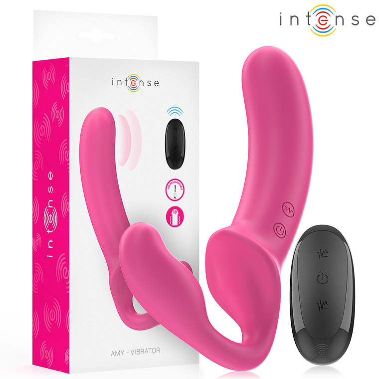 INTENSE - AMY VIBRADOR DUPLO 20 CM ROSA CONTROLE REMOTO 1