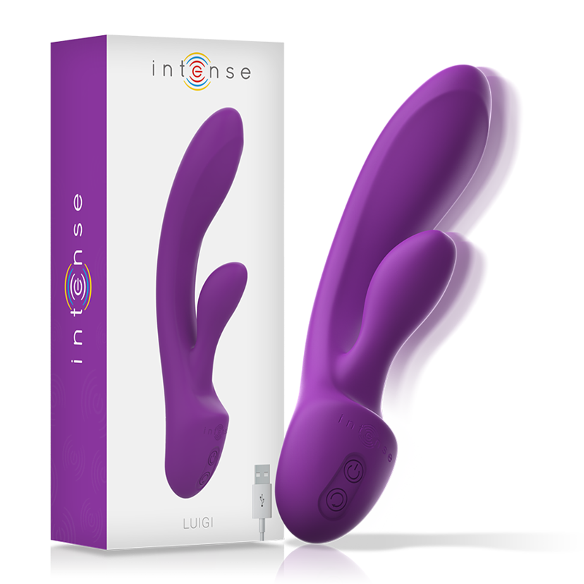 INTENSE - VIBRADOR LUIGI COELHO SILICONE LÍQUIDO ROXO 1
