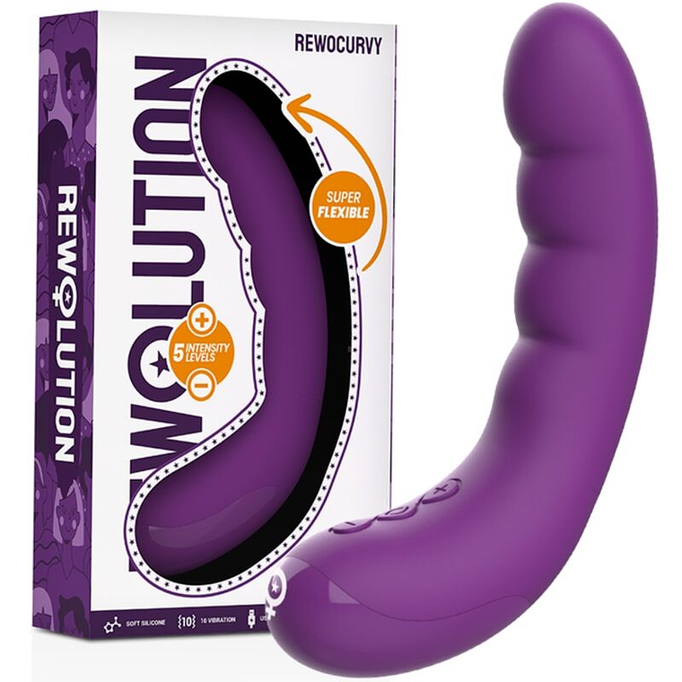 REWOLUTION - VIBRADOR FLEXÍVEL RECARREGVEL REWOCURVY 1