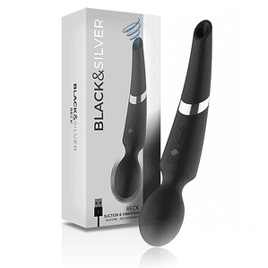 BLACK&SILVER - BECK WAND E VENTOSA 2 EM 1 SILICONE