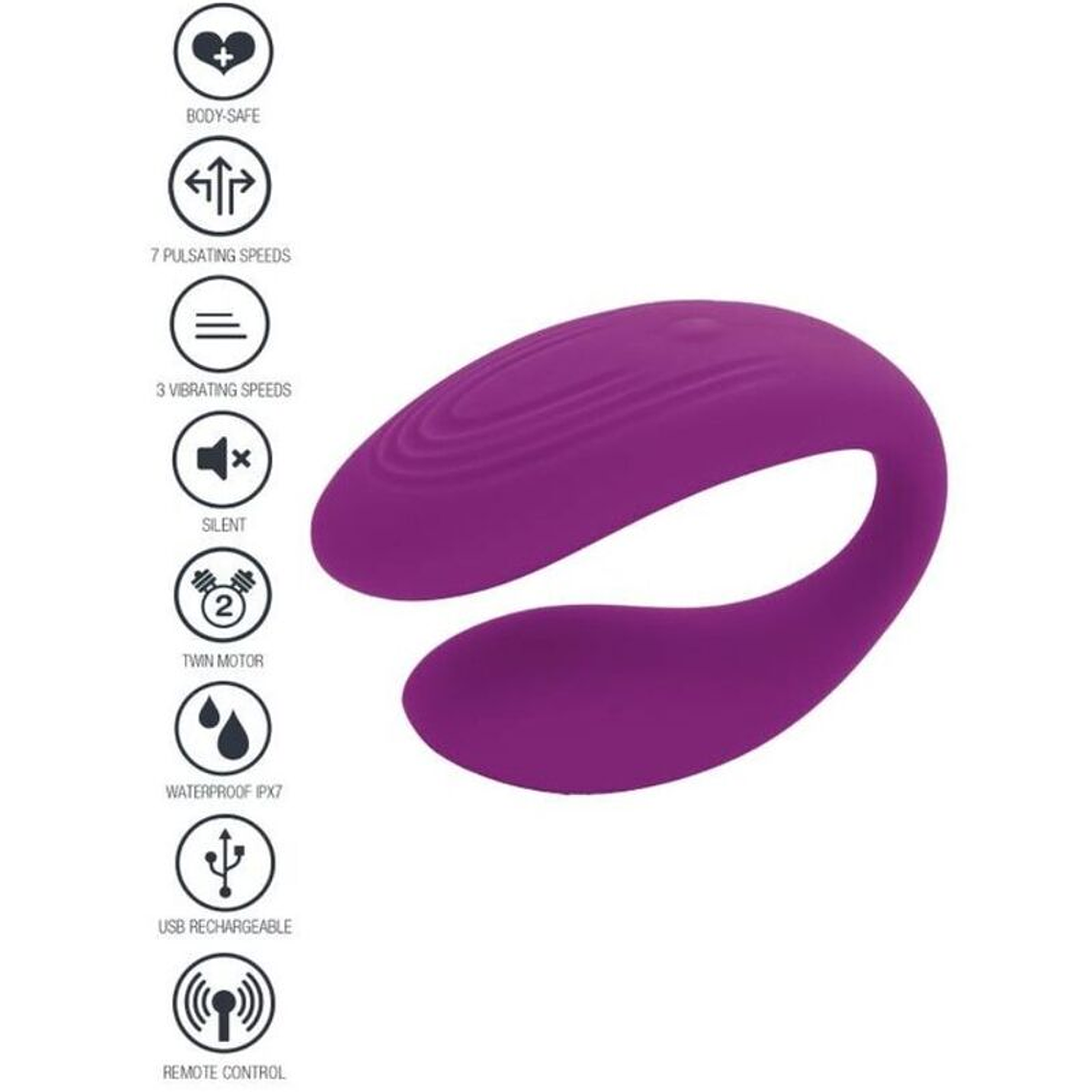 XOCOON - VIBRADOR PARA CASAIS BOUND LOVE ROXO 1