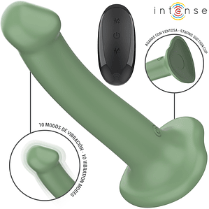 INTENSE - VIBRADOR BECCA COM VENTOSA 10 VIBRAÇÕES VERDE CONTROLE REMOTO