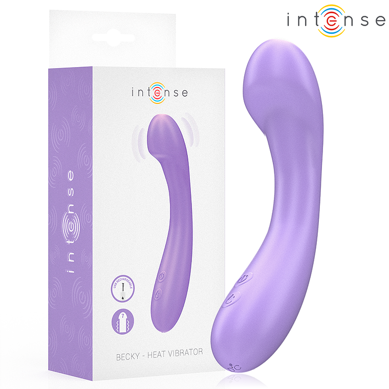 INTENSE - VIBRADOR BECKY 19 CM AQUECÍVEL 7 VIBRAÇÕES ROXO 1