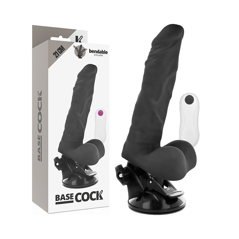 BASECOCK - VIBRADOR ARTICULVEL CONTROLE REMOTO PRETO 21 CM -O- 5 CM 1