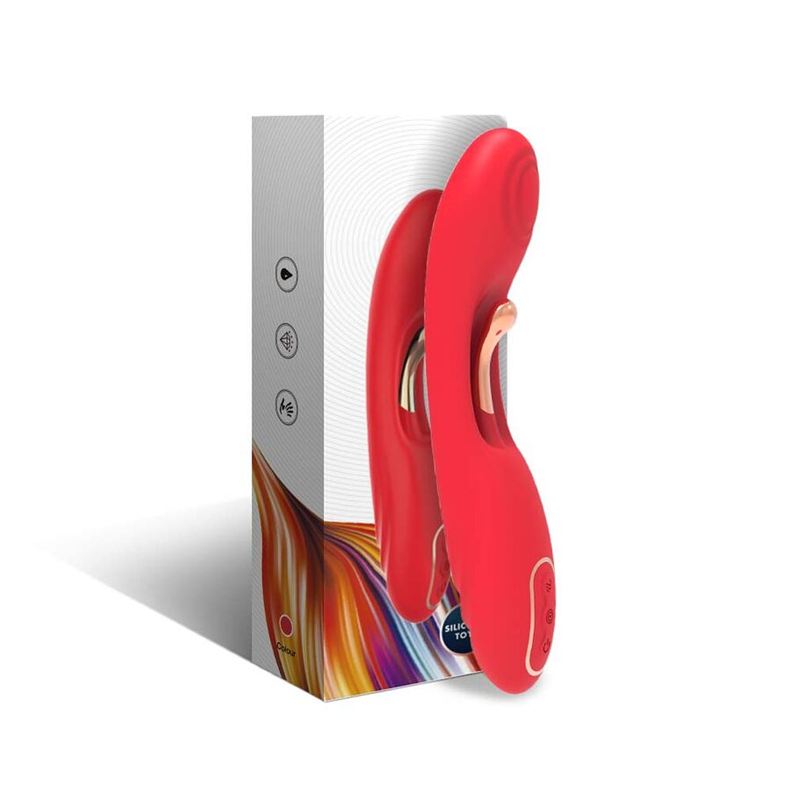 ARMONY - VIBRADOR COM LÍNGUA OSCILANTE VERMELHO 1