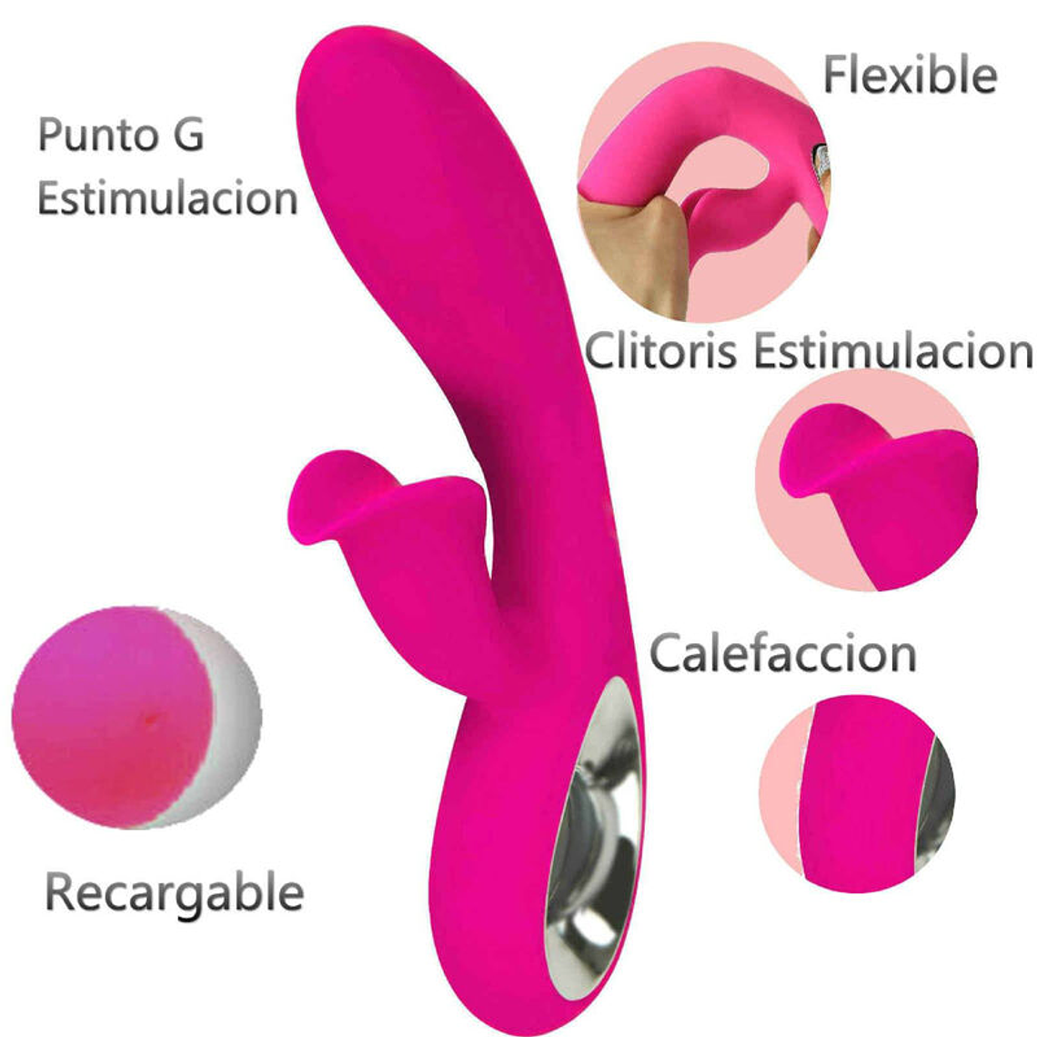 ARMONY - VIBRADOR DARO E ESTIMULADOR DE ANEL DE PUXAO FÚCSIA 1