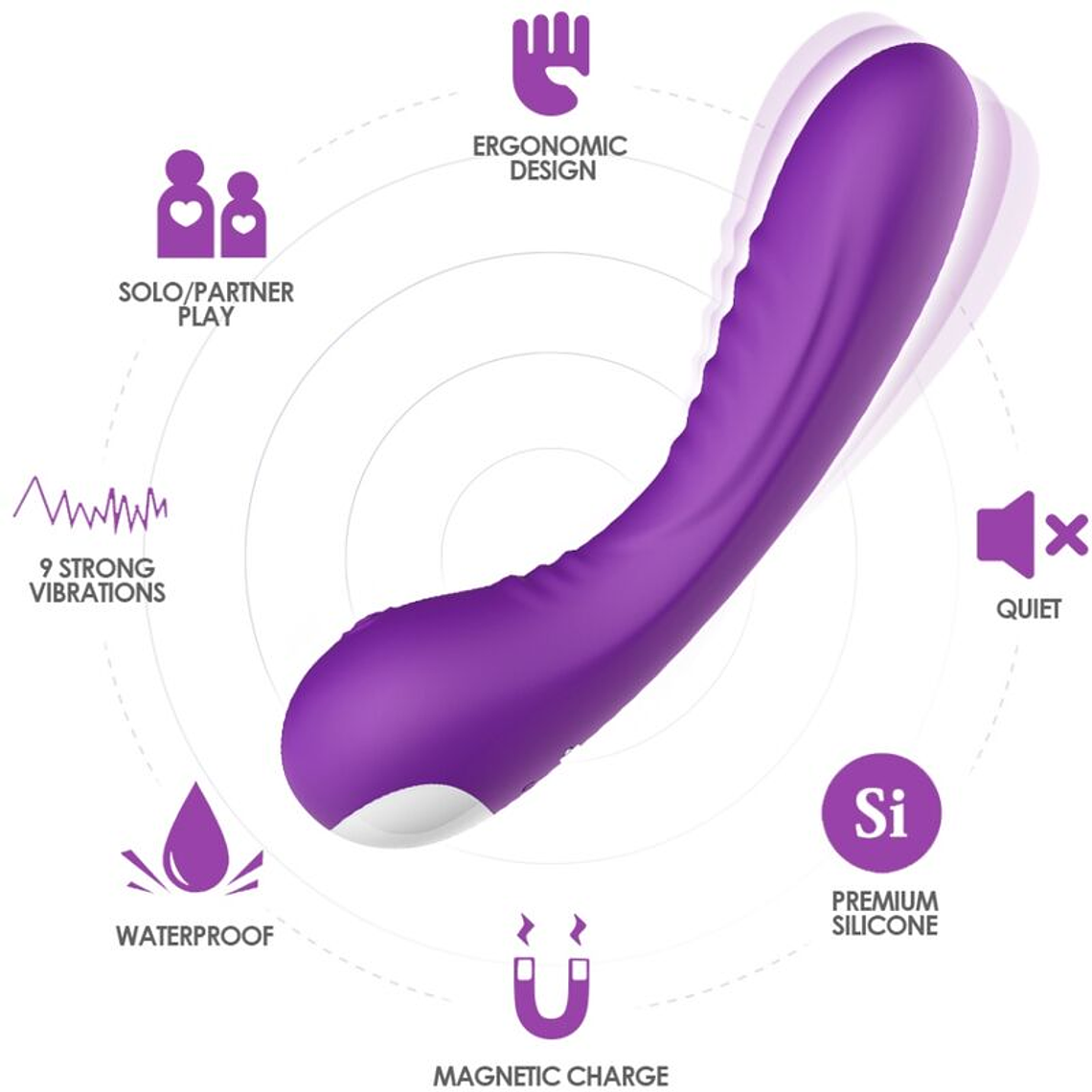 ARMONY - VIBRADOR LEGEND SILICONE ROXO 1
