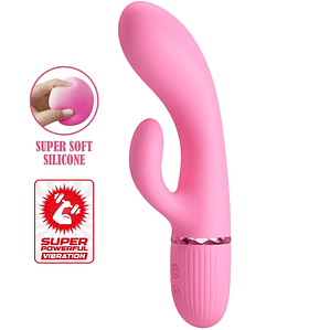 Vibrador Marski Rabbit Rosa para Ponto G e Clitóris | 10 Funções e Silicone Aveludado