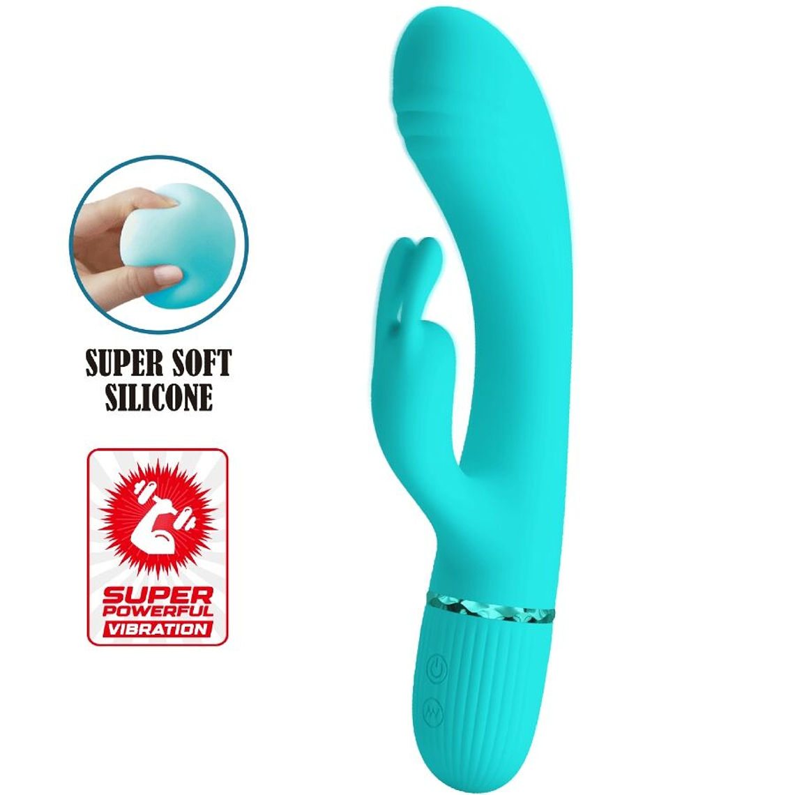 Vibrador Coelho Scocco Turquesa | 10 Funções de Vibração e Cabeça Flexível 1