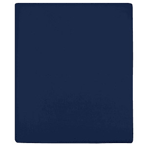vidaXL Lençol ajustável 90x200 cm algodão jersey azul marinho