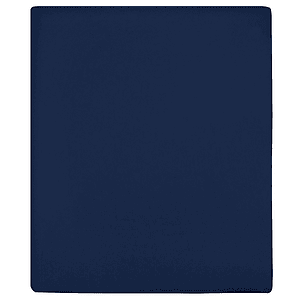 vidaXL Lençóis ajustáveis 2 pcs 100x200 cm algodão jersey azul marinho