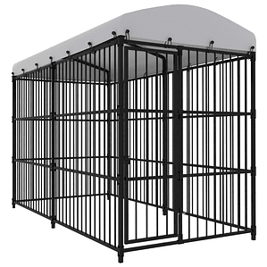 vidaXL Canil de exterior com telhado 300x150x210 cm