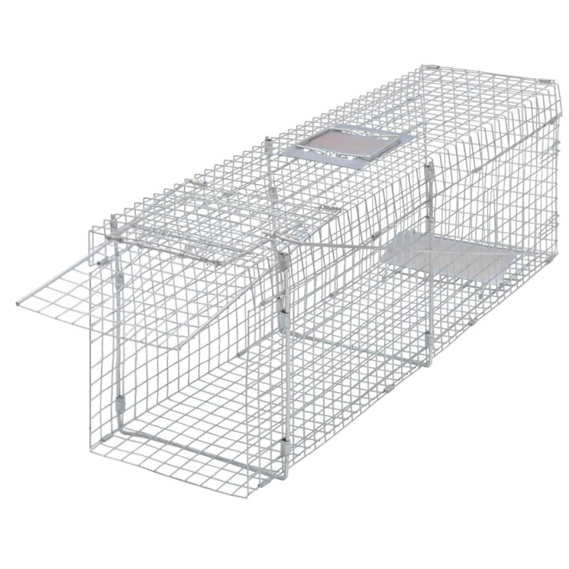 vidaXL Armadilha de animais sem causar lesões 100 cm galvanizada 1