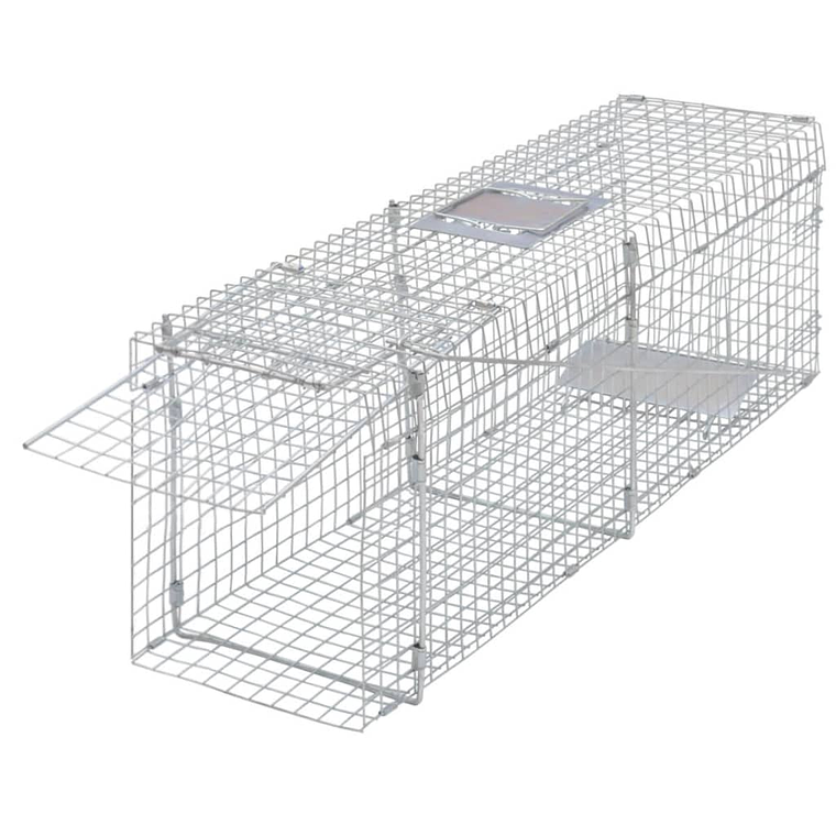 vidaXL Armadilha de animais sem causar lesões 100 cm galvanizada 1
