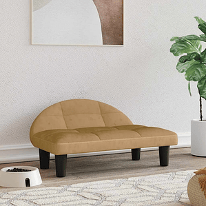 vidaXL Cama para cães 70x52x30 cm veludo castanho