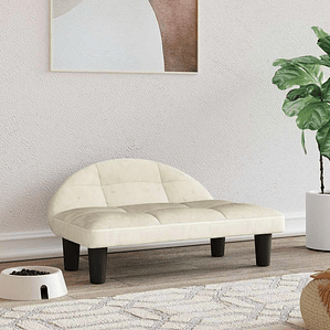 vidaXL Cama para cães 70x52x30 cm veludo cor creme