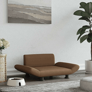 vidaXL Cama para cães 70x45x28 cm tecido castanho