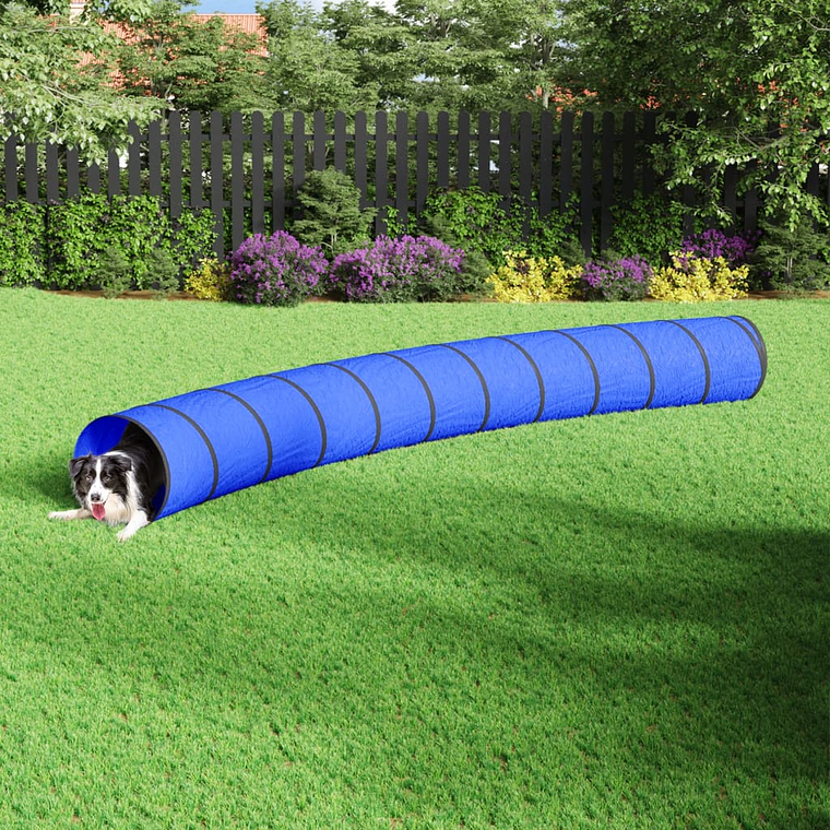 vidaXL Túnel para cães Ø 55x500 cm poliéster azul 1