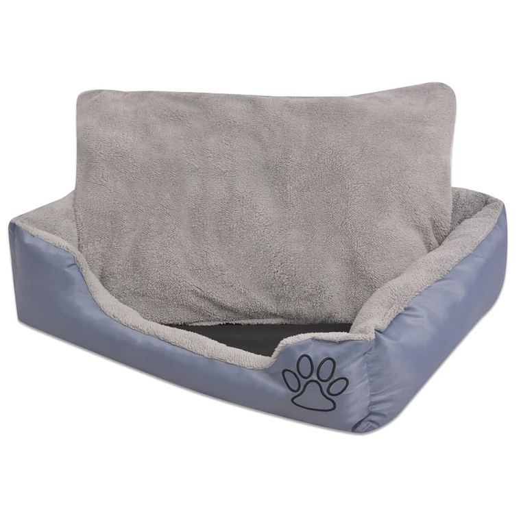 vidaXL Cama para cães com almofada acolchoada tamanho XL cinzento 1