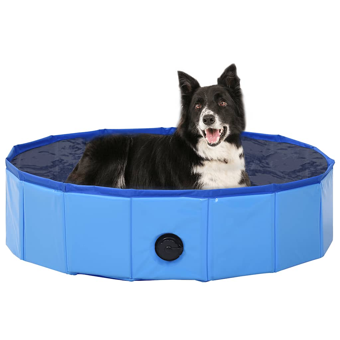 vidaXL Piscina para cães dobrável 80x20 cm PVC azul 1