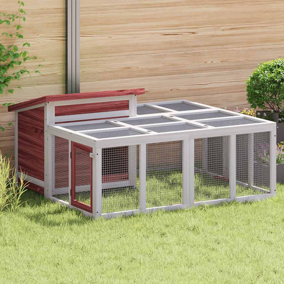 vidaXL Coelheira 144x123x67,5 cm pinho maciço cor moca 1