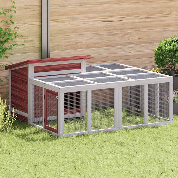 vidaXL Coelheira 144x123x67,5 cm pinho maciço cor moca 1