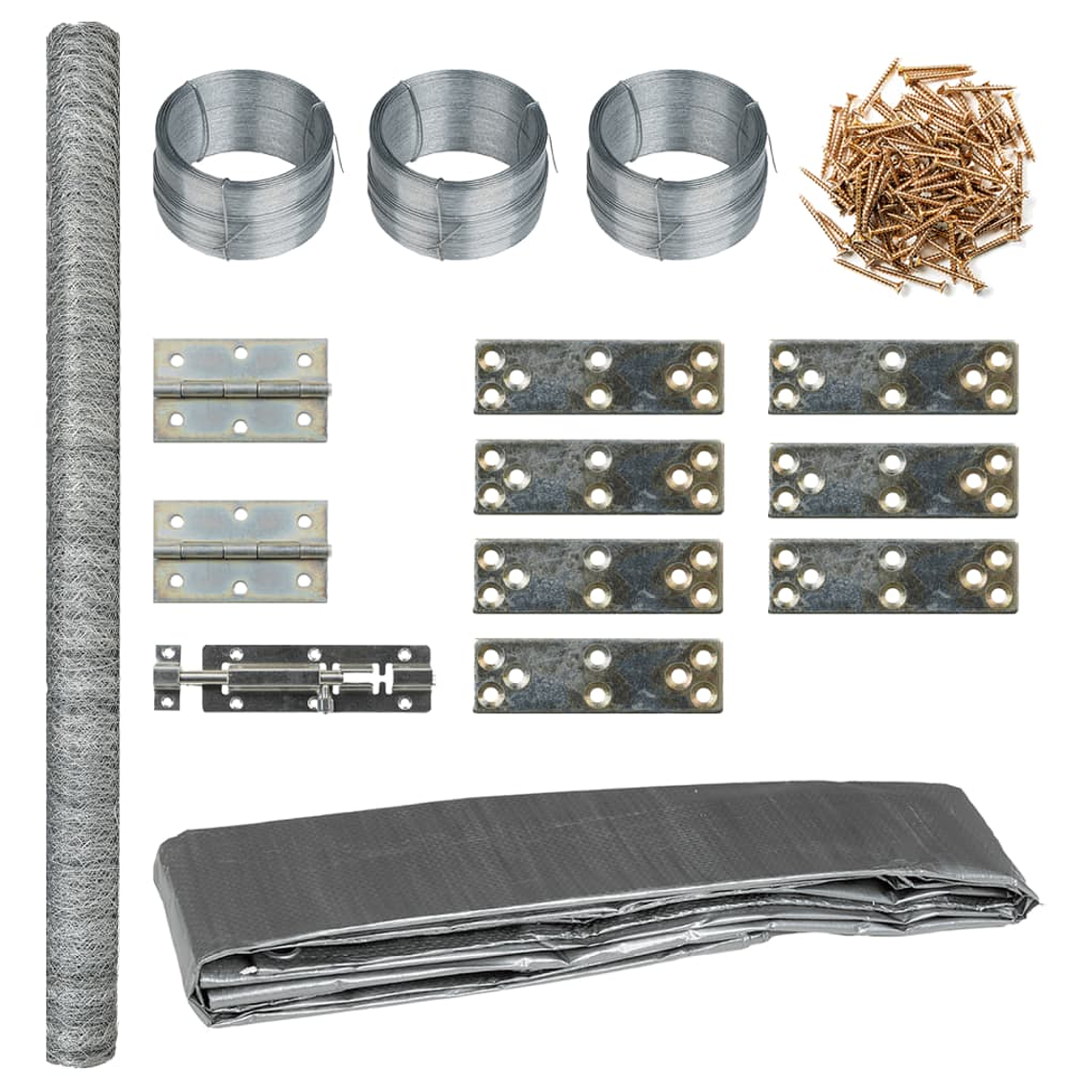 vidaXL Galinheiro 268x100x190 cm metal 1