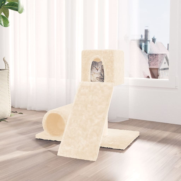 vidaXL Árvore para gatos com poste arranhador sisal 59 cm cor creme 1
