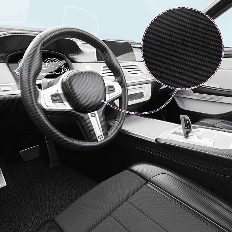 vidaXL Película para carro 100x150 cm 3D preto 1